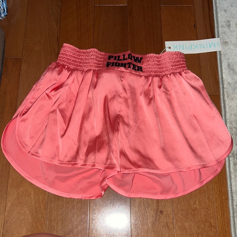 ‘Pillow Fighter’ PJ Satin shorts